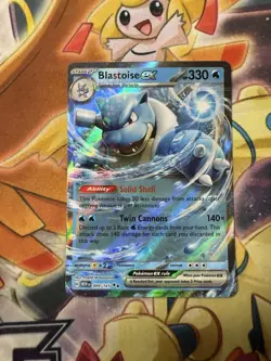 Blastoise ex 009/165 Scarlet & Violet 151 Double Rare Holo Pokemon TCG Card NM - Image 1