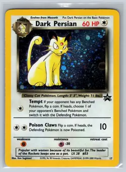 Pokemon Card WoTC Promo Dark Persian #17 - Image 1