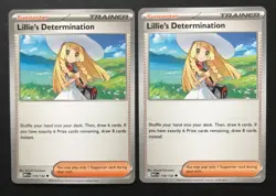 4 X Lillie’s Determination 119/132 Mega Evolution Pokemon Cards Trainer Playset - Image 5