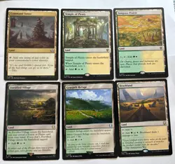 MTG Selesny utility land lot x6 (white green) commander NM (Command Tower) - Image 1