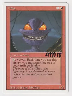 Signed Atog LP Revised Edition Artist Jesper Myrfors 1994 WOTC MTG Magic Vintage - Image 1