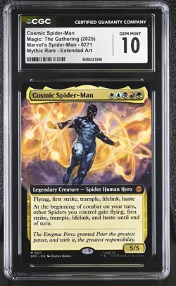 COSMIC SPIDER-MAN Marvel's Spider-Man Extended Art Mythic CGC 10 MTG - Image 1