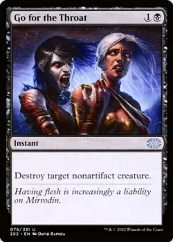 X 1 Go for the Throat NM Double Masters 2X2 076 MTG Magic The Gathering - Image 1