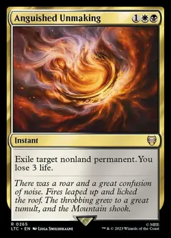 1x Anguished Unmaking NM Eng MTG - LOTR Commander - Image 1