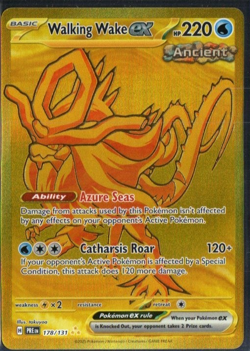 Walking Wake ex 178/131 Gold Hyper Rare Pokemon SV: Prismatic Evolutions NM - Image 1