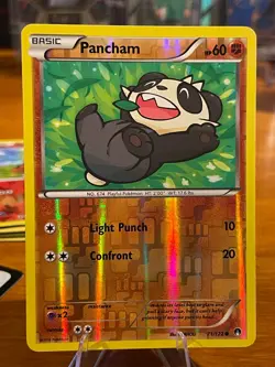 2016 Pokemon XY Breakpoint Pancham 71/122 Reverse Holo MP - Image 1