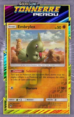 Embrylex Reverse - SL08:Tonnerre Perdu - 114/214 - Carte Pokemon Neuve Francaise - Image 1