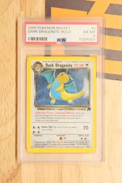 2000 POKEMON TEAM ROCKET UNLIMITED #5 / 82 DARK DRAGONITE HOLO - PSA 6 - Image 1