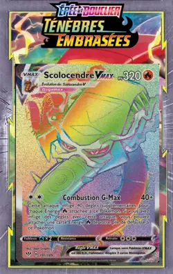 Scolocendre VMAX -EB03:Tenebres Embrasees- 191/189-Carte Pokemon Neuve Francaise - Image 1