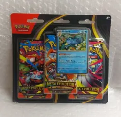 Pokemon TCG Mega Evolutions Three Booster Blister NEW Q - Image 1