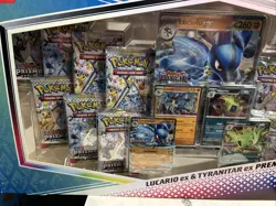 Pokemon Lucario Ex Tyranitar Ex Premium Collection Prismatic Evolution - Image 2