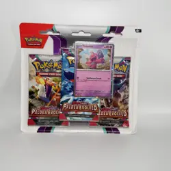 Pokemon 2023 Paldea Evolved 3-Pack Blister Tinkatink Promo Factory Sealed - Image 1