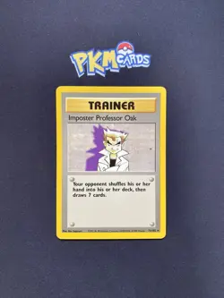 Pokemon TCG Imposter Professor Oak Base Set 73/102 Regular Rare LP. - Image 1