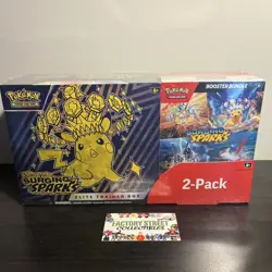 Pokemon Surging Sparks ETB + Booster Bundle Costco 2-pack Sealed - Image 1