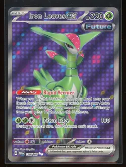 Iron Leaves ex 2024 Pokemon Temporal Forces 186/162 Ultra Rare Holo - Image 1