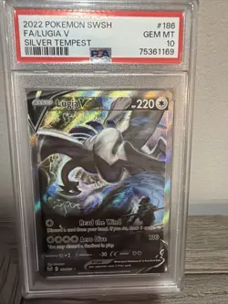 Pokemon 2022 Lugia V 186/195 Alt Art Silver Tempest GEM MINT PSA 10 - Image 1