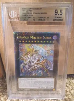 Yu-Gi-Oh Dragon Master Lords ALIN-EN000 BGS 9.5 GEM MINT QUARTER CENTURY PSA 10 - Image 1
