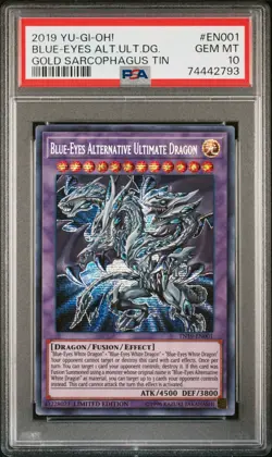 Blue-Eyes Alternative Ultimate Dragon Yugioh 2019 TN19-EN001 Secret Rare PSA 10 - Image 1