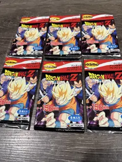 Dragon Ball Z Series 1 Trading Cards - Lot of 6 Sealed Booster Packs - Japanese - Image 1