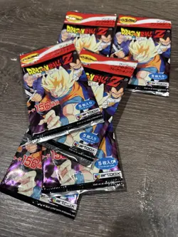 Dragon Ball Z Series 1 Trading Cards - Lot of 6 Sealed Booster Packs - Japanese - Image 5