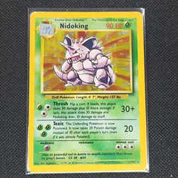 Nidoking - 11/102 - Holo Rare - Base Set - Unlimited - Pokemon Card - LP - Image 1