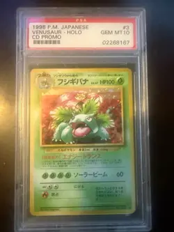 1998 Japanese P.M Venusaur Graded PSA 10 Pokemon Card Gem Mint - Image 1