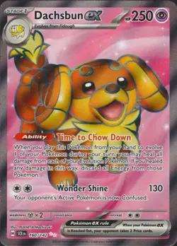 Dachsbun ex 160/142 Ultra Rare SV07: Stellar Crown Pokemon Card NM - Image 1