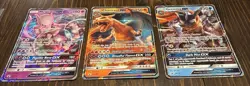 Pokemon JUMBO Oversized Charizard Mewtwo Greninja GX Promo Cards Lot of 3 - Image 1