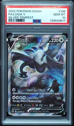 Lugia V 186 PSA 10 Gem Mint Pokemon Card New Cert - Image 1