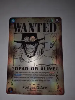 One Piece TCG - Portgas.D.Ace - Wanted Poster - (Error Card) - OP13 - Image 2