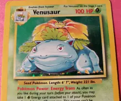 Venusaur Holor Rare Base Set Unlimited 15/102 Pokemon Card TCG-MP See Pictures - Image 3