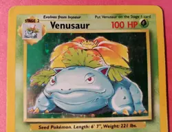 Venusaur Holor Rare Base Set Unlimited 15/102 Pokemon Card TCG-MP See Pictures - Image 4
