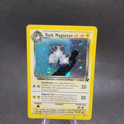 Pokemon TCG Card English Team Rocket Dark Magneton 11/82 Holo Rare - Image 1