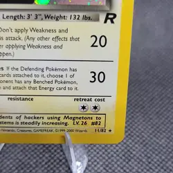 Pokemon TCG Card English Team Rocket Dark Magneton 11/82 Holo Rare - Image 4