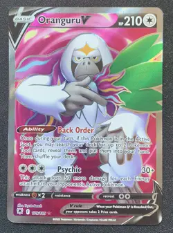 Oranguru V 179/189 Astral Radiance Full Art Ultra Rare Holo Pokemon TCG Card NM - Image 1