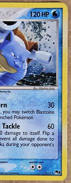 Blastoise POP Series 3 HOLO Pokemon Card 2006 Rare 1/17 - Image 3