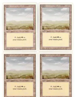 Magic the Gathering Revised Plains C x 4 MTG Land NM - Image 1