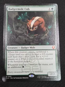 MTG Magic The Gathering - Badgermole Cub - 0167 - NM👀 - Image 1