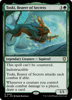 Toski, Bearer of Secrets #244 | Near Mint | BLC Bloomburrow Commander Magic MTG - Image 1