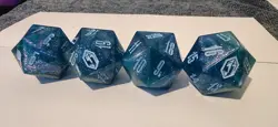 MTG Final Fantasy: Gift Bundle "Crystal" Shinra Blue Oversized D20 Die Dice - Image 1