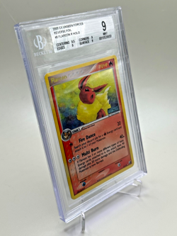 BGS 9 MINT Flareon 2005 EX Unseen Forces 5/115 Reverse Holo STAMPED Pokemon Card - Image 1