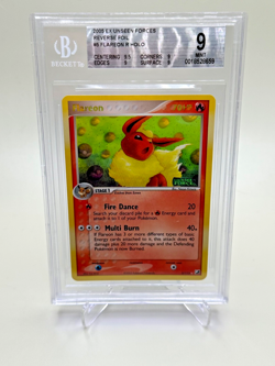 BGS 9 MINT Flareon 2005 EX Unseen Forces 5/115 Reverse Holo STAMPED Pokemon Card - Image 3
