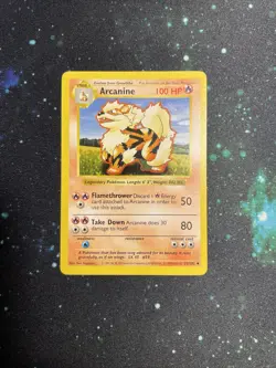 Arcanine 23/102 LP Base Set Shadowless Pokemon - Image 1