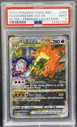 2022 Pokemon BSP FA Charizard VStar Ultra-Premium Collection SWSH262 PSA MINT 9 - Image 1