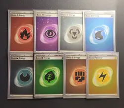 Pokemon - Basic Energy Cosmos Holo LOT - S&V 151 - 001-008 - Image 1