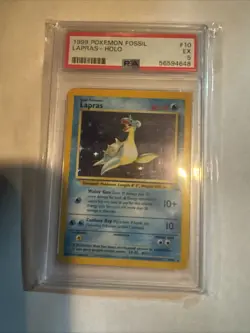 1999 Pokemon Fossil LAPRAS Holo #10 (PSA 5) - Image 1