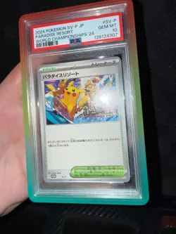2024 POKEMON JPN SV-P PROMO WORLD CHAMPIONSHIPS 2024 PARADISE RESORT PSA 10 - Image 1
