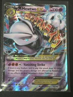 Mega Mewtwo EX #63 Moderate, Breakthrough Ultra Rare Set Holo 2019 Pokemon TCG - Image 1
