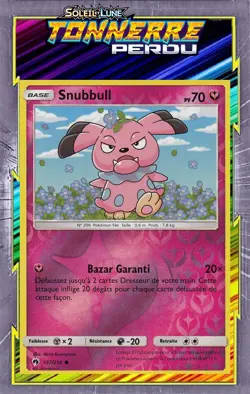 Snubbull Reverse - SL08:Tonnerre Perdu - 137/214 - Carte Pokemon Neuve Francaise - Image 1