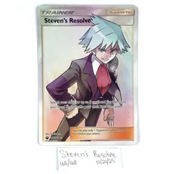 Steven’s Resolve 165/168 NEAR MINT Pokemon TCG Celestial Storm Full Art Holo - Image 1